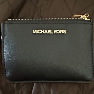 Michael Kors Black Wallet with Gold Accents